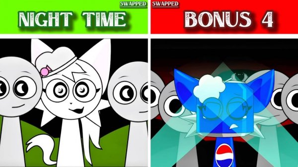 Incredibox Sprunki Swap Retextured Night Time VS Sprunki Swap Bonus 4