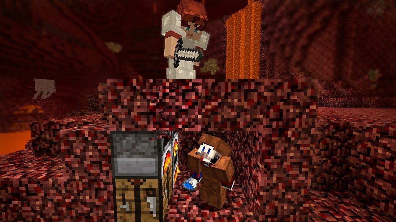 Майнкрафт Спидраннер против Адского Охотника