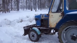 самодельный трактор чистим снег ТЕСТ!
