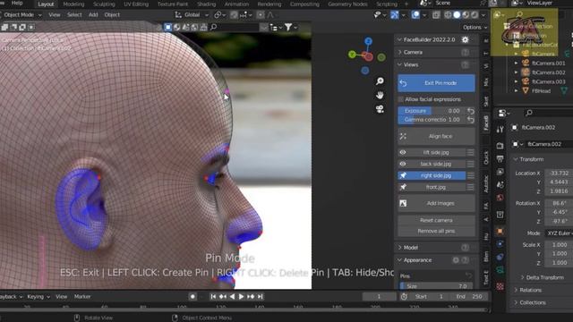 Blender Facebuilder : 2D Image to 3D Model Blender Tutorial : Keentools Facebuilder Blender смотреть онлайн