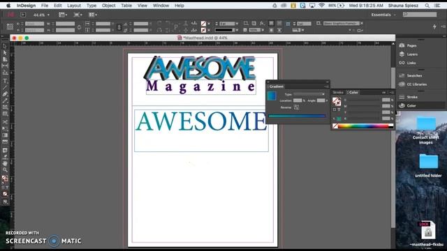 Adding Gradient to Masthead in InDesign смотреть онлайн