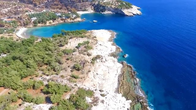 Тасос с дрона | Кадры с воздуха видео 4к | Греция, Остров Тасос с высоты птичьего полета смотреть онлайн