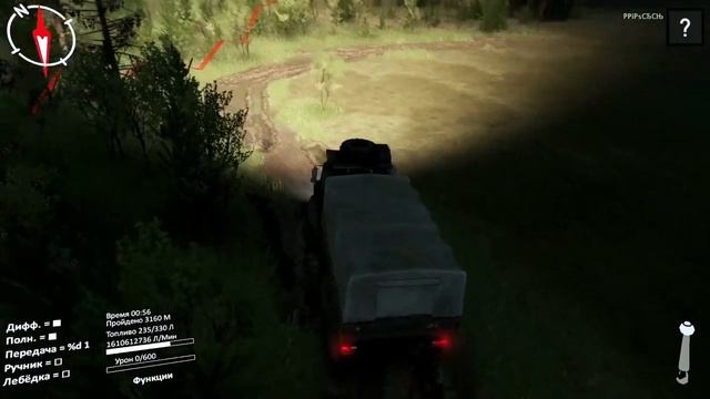 SpinTires - начинаем прохождение карты "Яма" на грузовике Mercedes Zetros! | Часть #1 смотреть онлайн