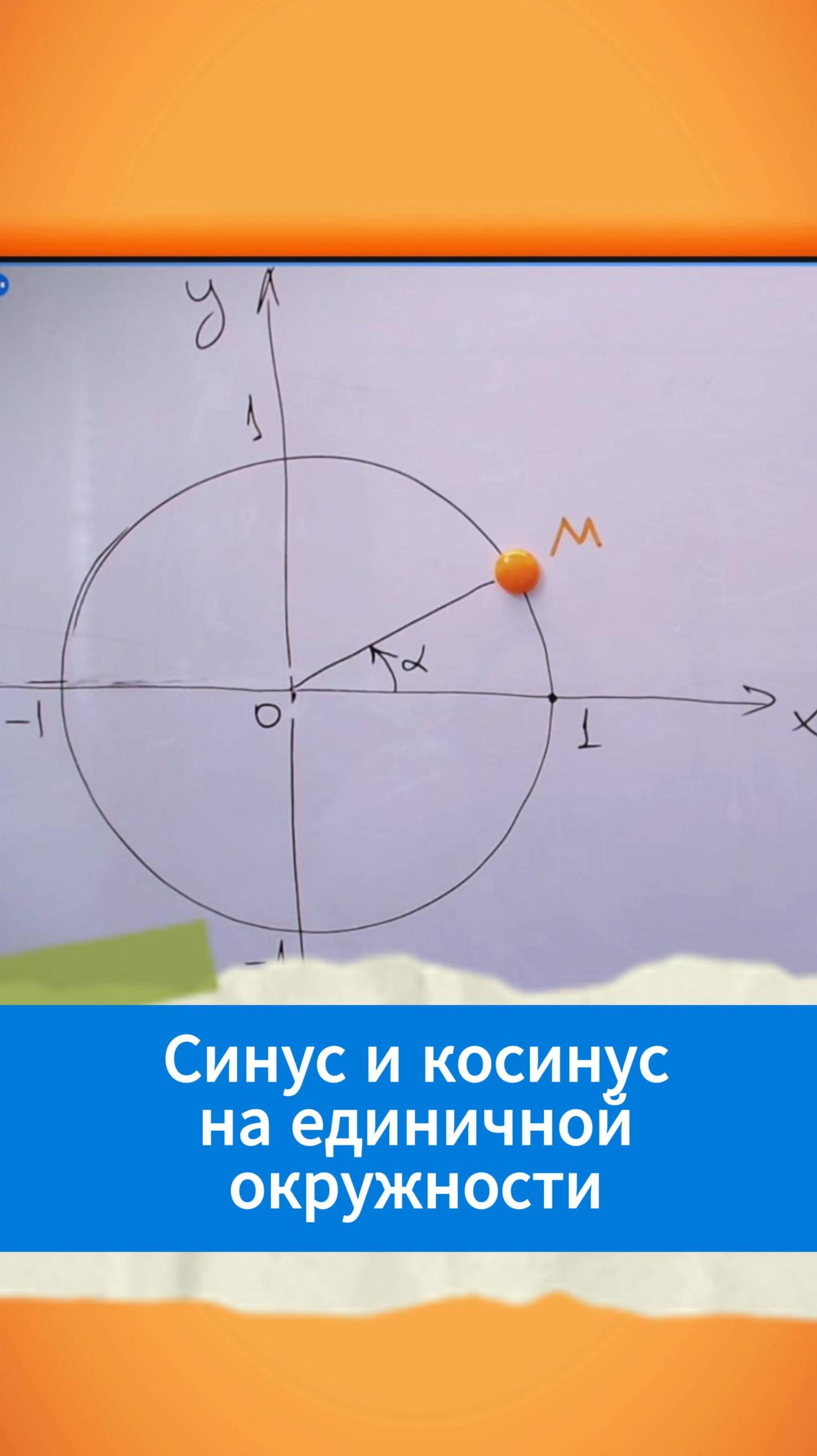 Синус и косинус на единичной окружности смотреть онлайн