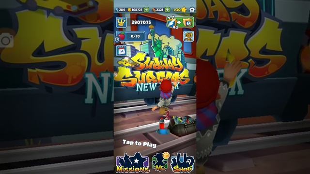 Subway surfers/168 часть/Элла+ наряд голд,доска Сансет + розовый след!!!!! смотреть онлайн