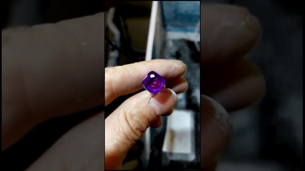 Изготовление кабошона Sugarloaf из аметиста