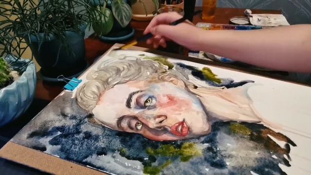 Рисую портрет акварелью| Watercolor speedpaint смотреть онлайн