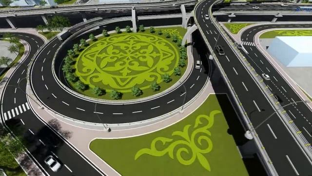 Тәуелсіздік және Б. Момышұлы көшелерінің қиылысындағы жолайырық. Астана қаласы смотреть онлайн