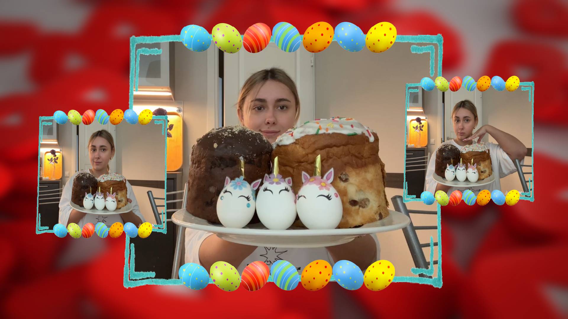 КСЮША ЕСТ КУЛИЧИ И УКРАШАЕТ ЯЙЦА смотреть онлайн