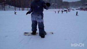Урок по сноуборду для начинающих детишек!