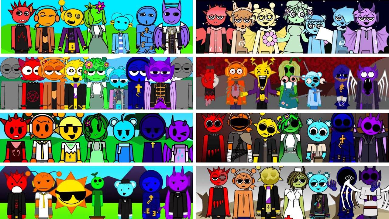 🌈Incredibox - Sprunki но RAINBOW в ALL Human Edition 🌈 смотреть онлайн