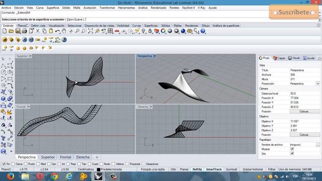 Rhinoceros 5 extender superficie смотреть онлайн