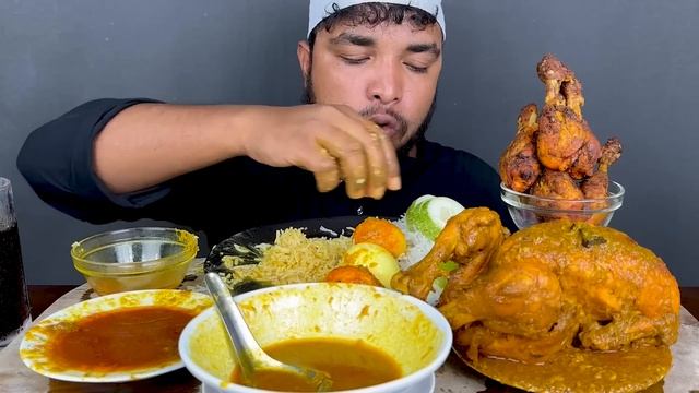 WHOLE CHICKEN CURRY, SPICY MUTTON CURRY AND EGG CURRY WITH RICE EATING VIDEO, EATING SHOW MUKBANG смотреть онлайн