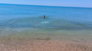 Как выглядит пляж и море на Бугазской косе (станица Благовещенская, недалеко от Витязево)