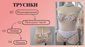 Трусы. Моделирую и подробно показываю как пошить обрабатывая все узлы