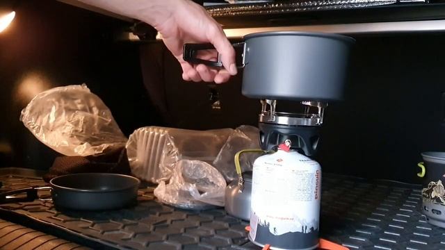 Распаковка товаров с #AliExpress Комплект портативной посуды для кемпинга смотреть онлайн