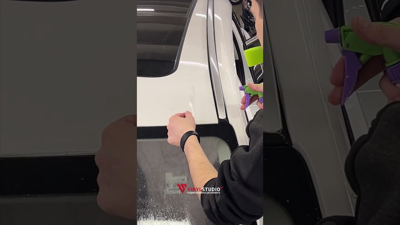 Инструкция по оклейке полосы над лобовым стеклом FAW Bestune T90 в защитную пленку