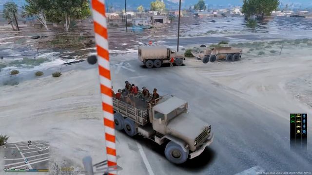 NATIONAL GUARD HIGH WATER VEHICLES RESCUES PEOPLE TRAPPED BY HURRICANE FLOODING - GTA 5 MOD смотреть онлайн
