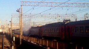 горит электричка