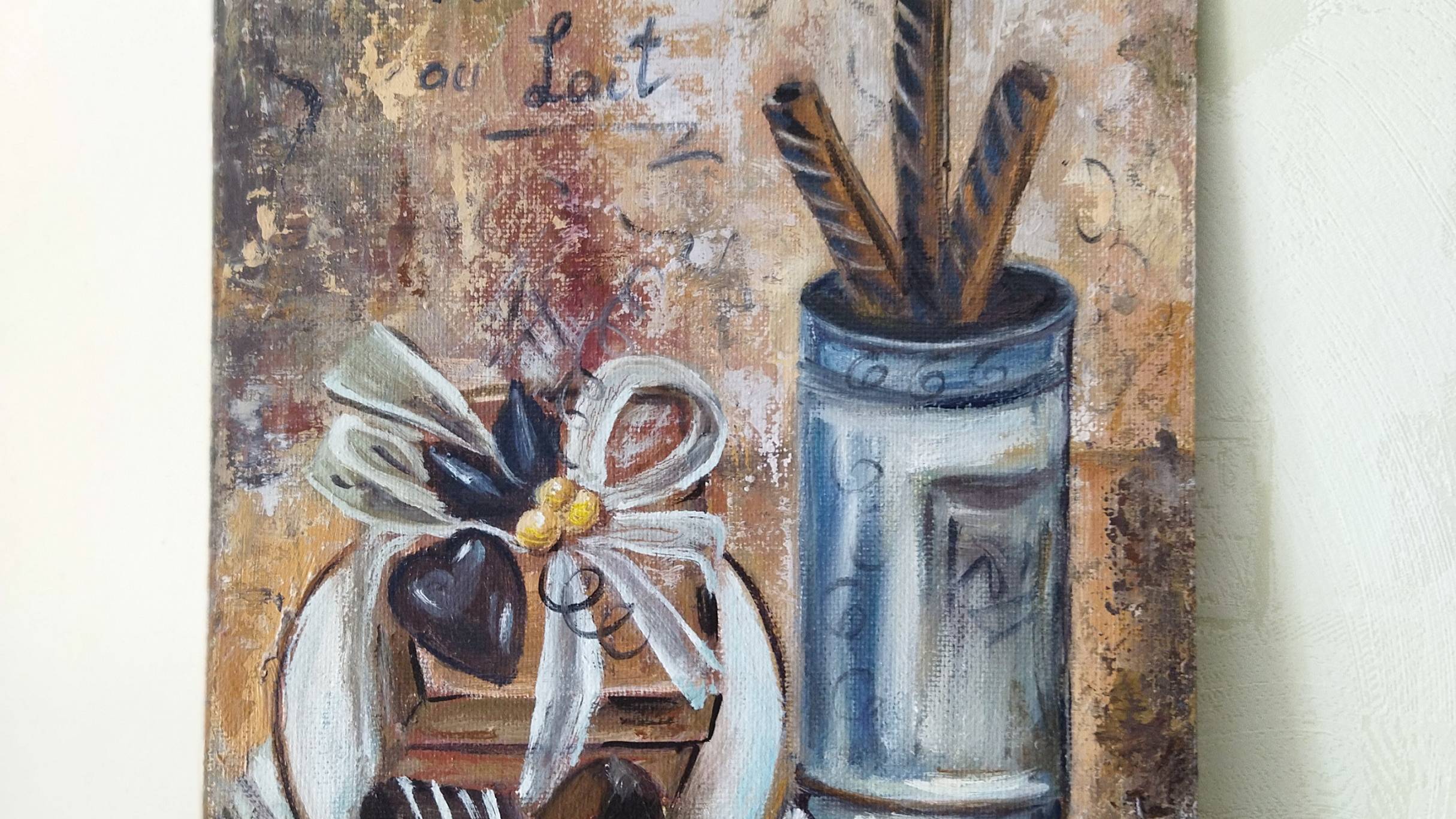 Шоколад. Картина маслом