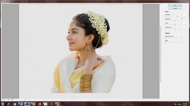 Sai pallavi | Oil Painting | Smudge tool | Adobe Photoshop CC | RK Creative Workshop | смотреть онлайн