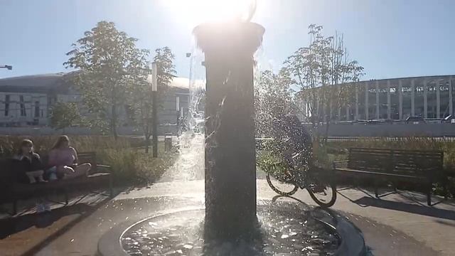 Открыли новый красивый фонтан у гостиницы "Никитин" , Нижний Новгород смотреть онлайн