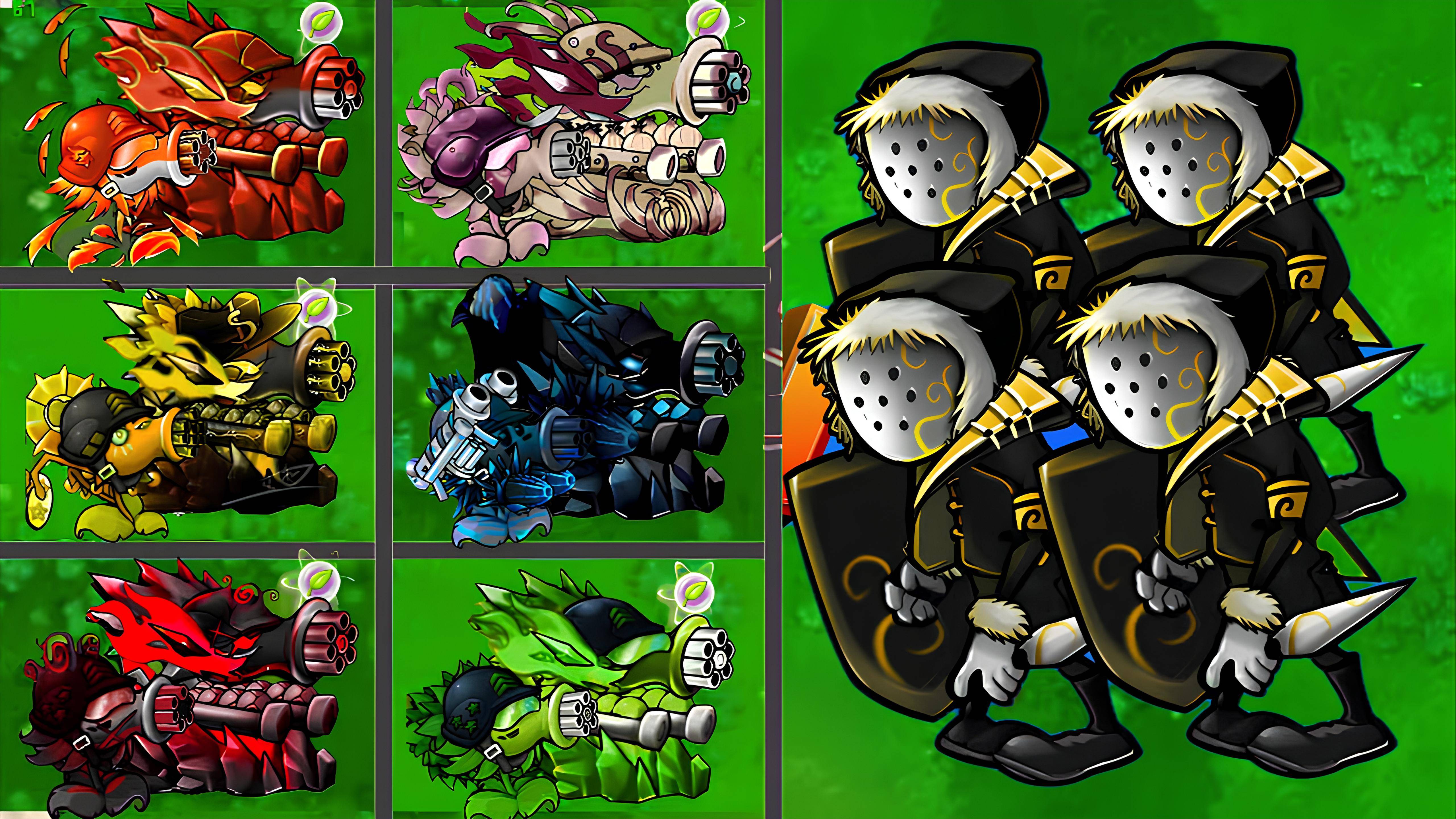 PVZ 1 Fusion 2.4 – Все Горохострелы МАКС УРОВНЯ против 4 ЗОМБИ АЛЬФА-ОТРЯДА смотреть онлайн