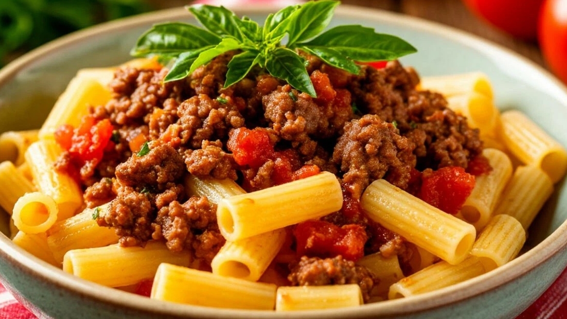 Макароны по-флотски с фаршем на сковороде. смотреть онлайн