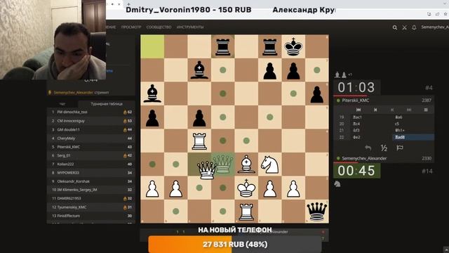 Битва интеллектуалов - 5 Arena на «lichess.org» [RU]