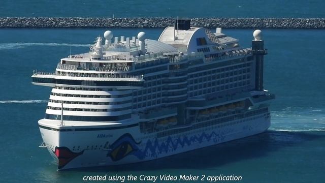 AIDAprima заходит в порт Дубая смотреть онлайн