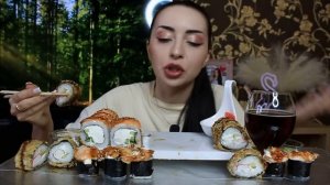 НАКОНЕЦ МУКБАНК ❤️ Суши/ Роллы🍣 Ayka Emilly
