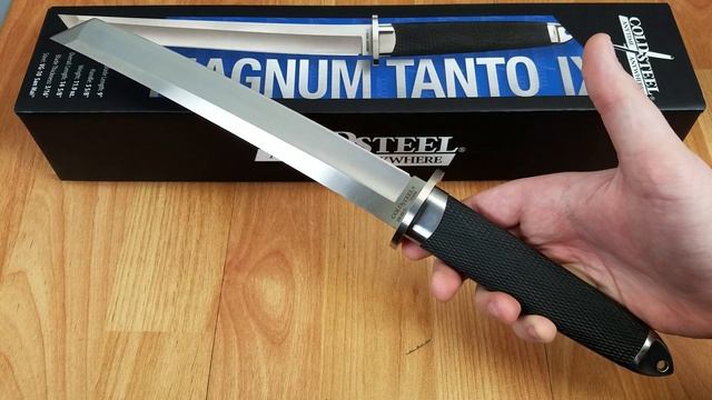 COLD STEEL MAGNUM TANTO IX SAN MAI STAINLESS FIXED BLACK KNIFE W/ SHEATH 35AD смотреть онлайн