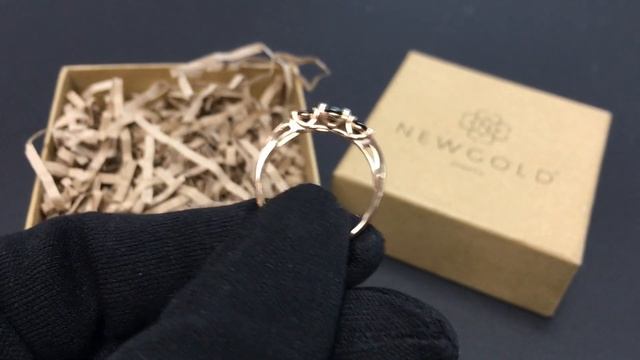 !Кольцо 3559 из красного золота 585 пробы с сапфирами смотреть онлайн