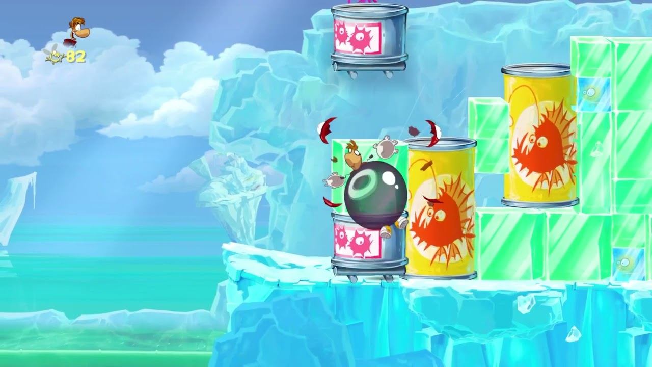 Rayman Origins (Walkthrough) - Chapter 3: Gourmand Land | Part 2: Dashing Thru the Snow