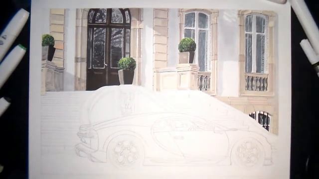 Bugatti Chiron Time-Lapse drawing смотреть онлайн