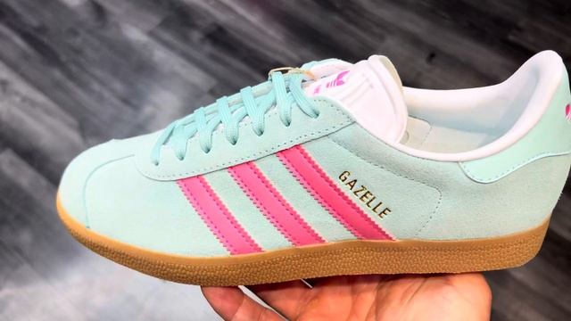 Adidas Gazelle Flash Aqua Lucid Pink Womens Shoes смотреть онлайн