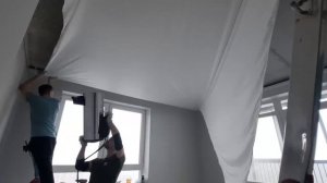 монтаж угловой гардины AL флекси