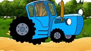 Синий трактор представляет! Мульти-пульти! По полям, по полям синий трактор едет к нам,