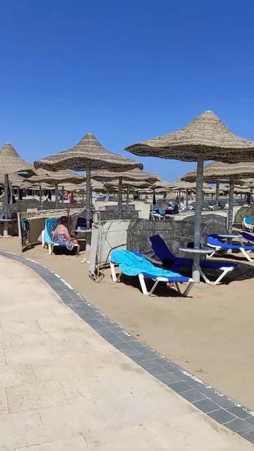 Пляж отеля Garden Beach, Хургада, Египет. смотреть онлайн