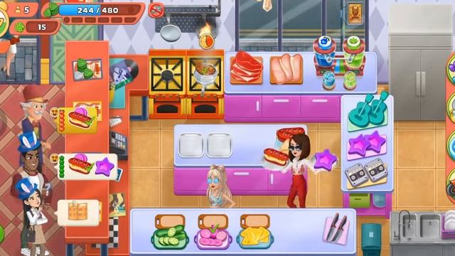 Cooking Diary Колафорния: Рок-ням-Ролл 18 уровень (сложный) смотреть онлайн