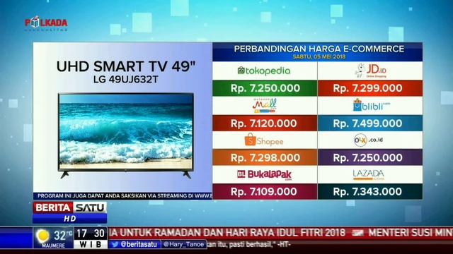 Perbandingan Harga E-Commerce: UHD Smart TV 49" LG 49UJ632T смотреть онлайн