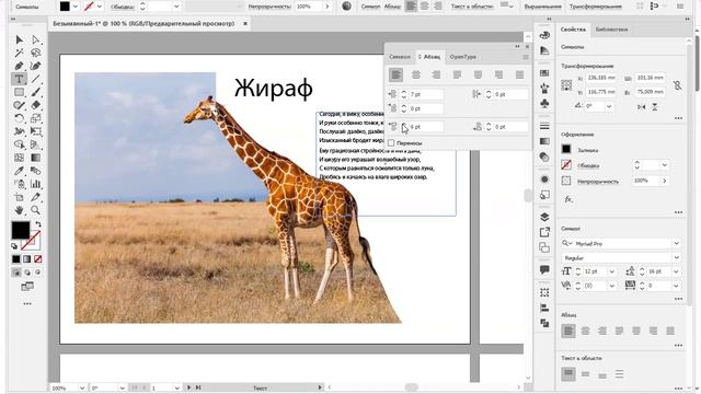 2025 Иллюстратор Жираф