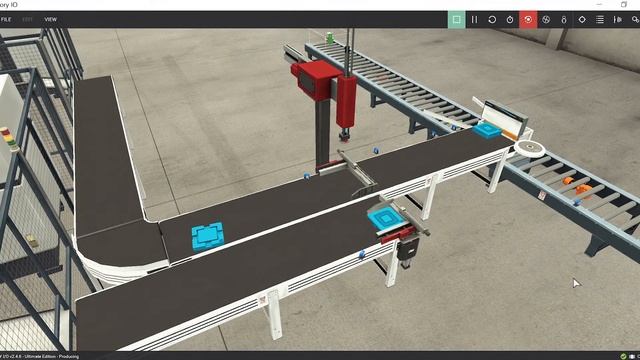 Factory IO Example Machining Center - Positioner - Pick & Place - Stackable Box смотреть онлайн