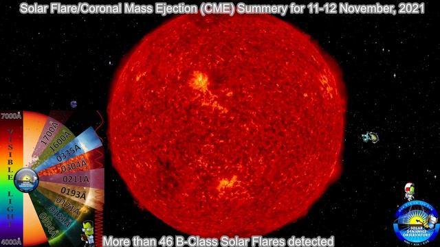 Coronal Mass Ejection (CME)/Solar Flare Report for 11-12 Nov, 2021: 46 B-Class Flares 4K смотреть онлайн