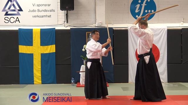 9 Aikido Jo Tai Ken Katadorimenuchi Nikyo, Shishiya Sensei Sundsvall 2015