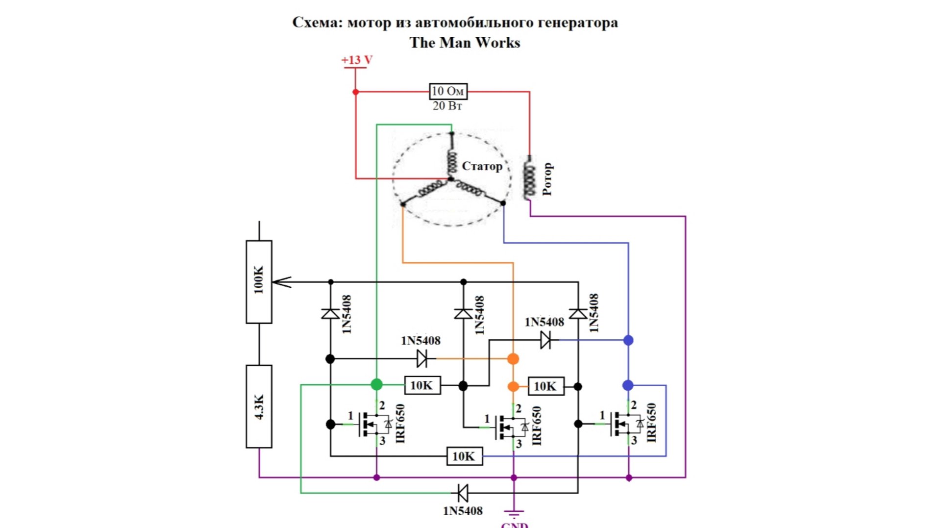 Двигатель из автомобильного генератора смотреть онлайн