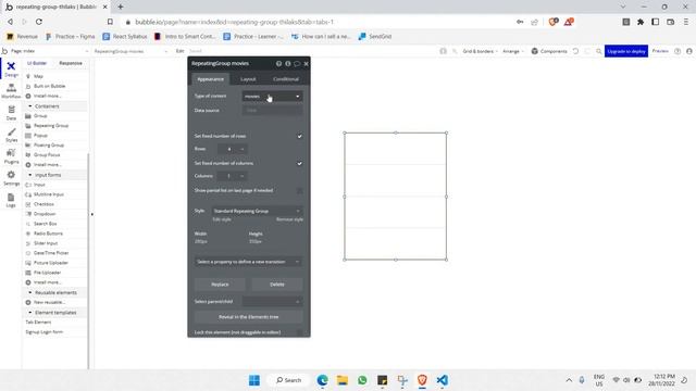 How to create a Repeating Group in Bubble.io смотреть онлайн