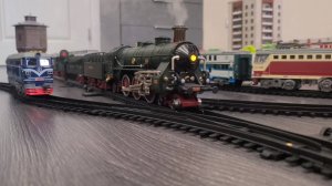 Модель Баварского паровоза S 3/6 (BR-18) и электровоз SS7C для детской железной дороги AOLE