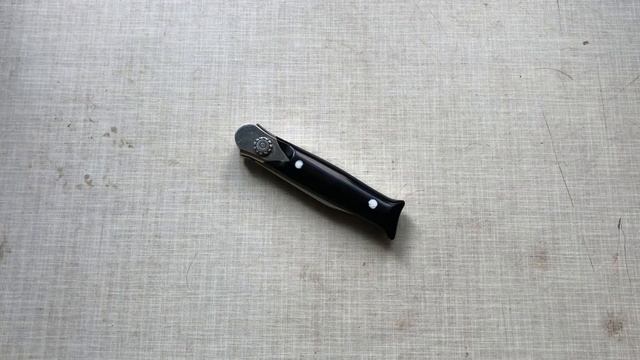 Выкидушка ручной работы тюремный нож Handmade folding automatic knife Prisoner Art смотреть онлайн