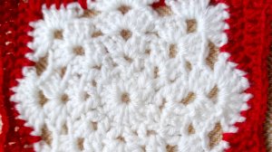 Бабушкин квадрат, _Снежинка в квадрате_, как вязать бабушкин квадрат, пошаговое видео для начинающих